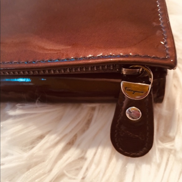 Ferragamo Brown Patent Wallet - Picture 6 of 8